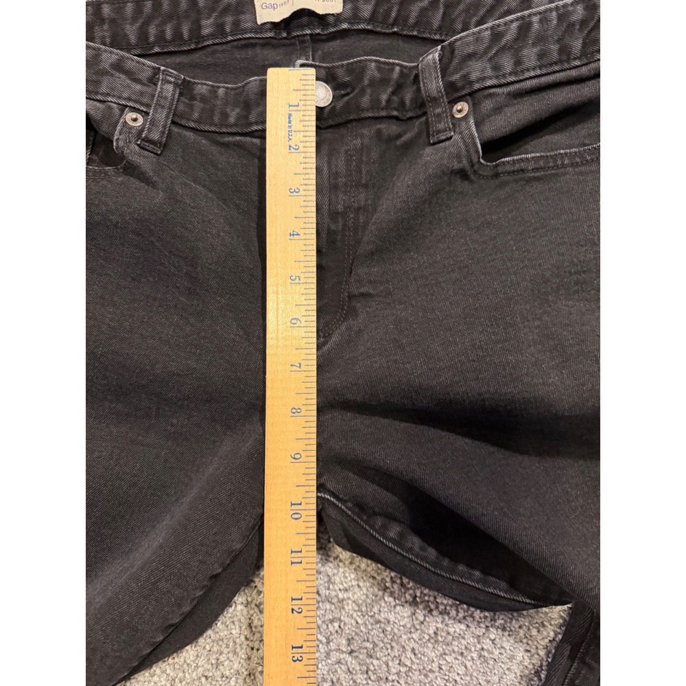 Gap Jeans Womens 33R Black Perfect Boot 1969 Mid Rise Stretch Denim Regular - Picture 6 of 9